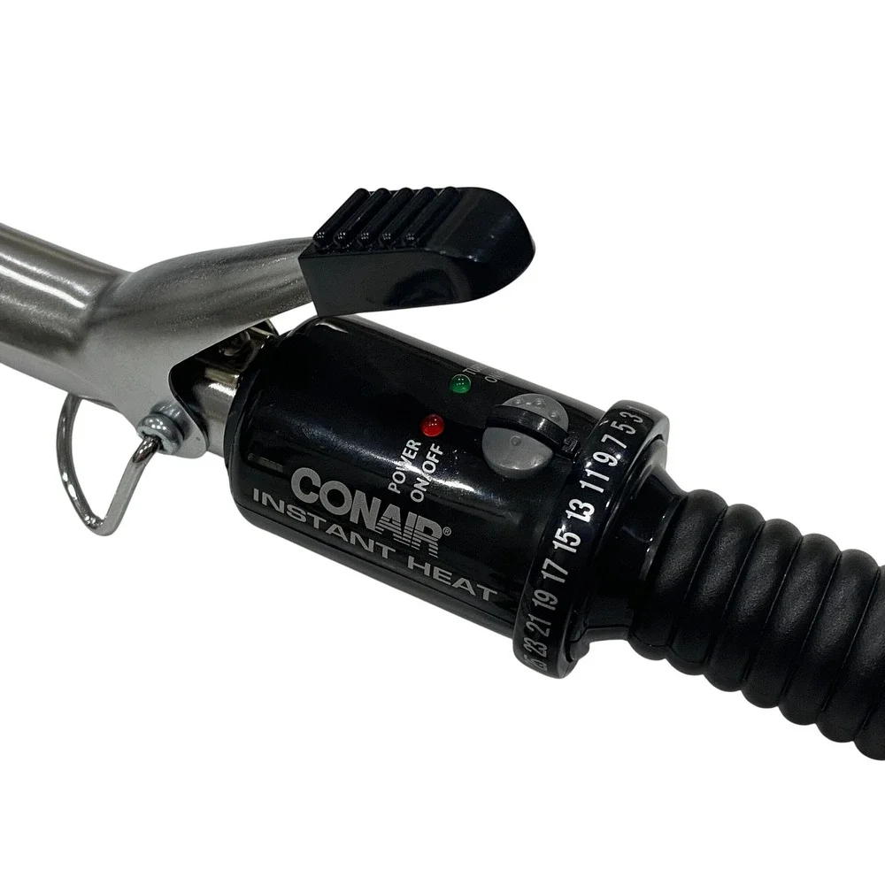 Conair Instant Heat 3/4 Inch Curling Iron Black Silver CD81 Turbo Heat Boost